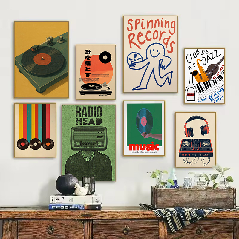 レトロな和風ビニールレコードプレーヤージャズ音楽引用北欧ポス - Japanese Lifestyle Home のレビューと価格