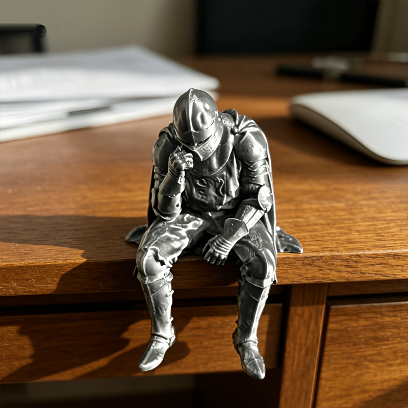 中世の騎士の置物、ヴィンテージ瞑想鎧戦士像、エッジシッターデ - Japan Lifestyle のレビューと価格
