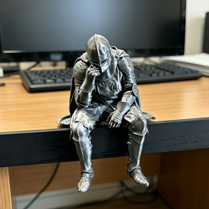 中世の騎士の置物、ヴィンテージ瞑想鎧戦士像、エッジシッターデ - Japan Lifestyle のレビューと価格